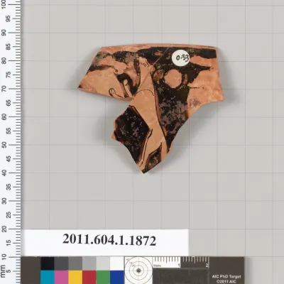 Terracotta rim fragment of a kylix (drinking cup)