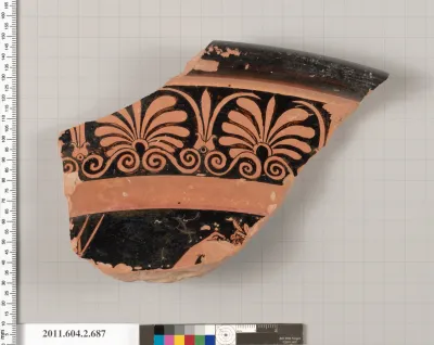 Terracotta fragment of a calyx-krater (bowl for mixing wine and water)