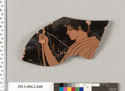 Terracotta fragment of a column-krater (bowl for mixing wine and water)