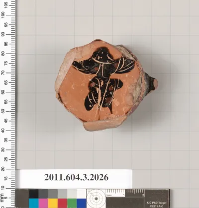 Terracotta fragment of a kylix (drinking cup)