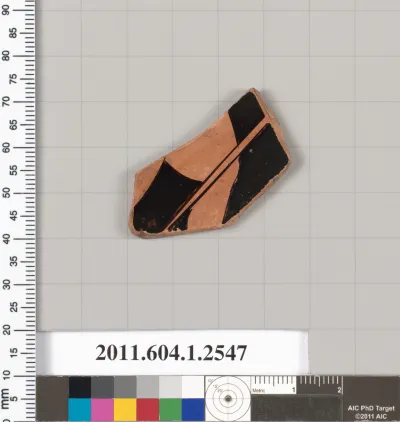 Terracotta fragment of a kylix (drinking cup)
