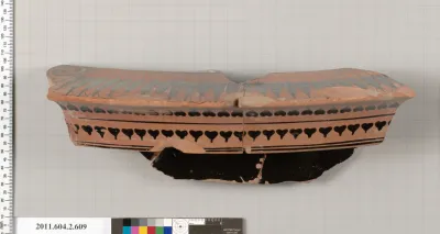Terracotta fragment of a column-krater (bowl for mixing wine and water)