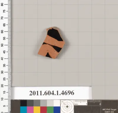 Terracotta fragment of a kylix (drinking cup)