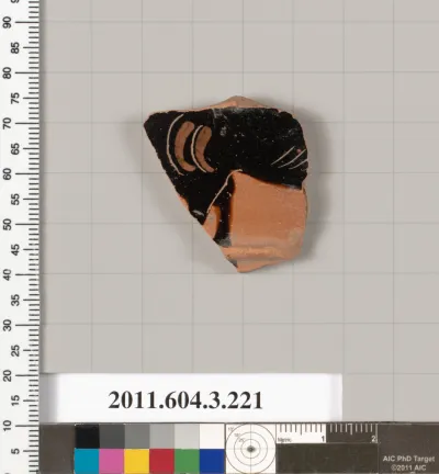 Terracotta fragment of a neck-amphora of Nicosthenic shape (jar)
