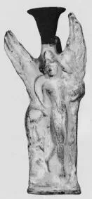 FIGURE VASE, LEKYTHOS (SOUTH ITALIAN, CAMPANIAN, POLYCHROME)