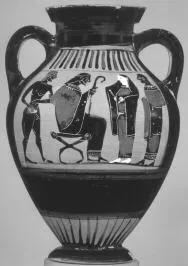 AMPHORA, BELLY, TYPE B (ATHENIAN, BLACK-FIGURE)