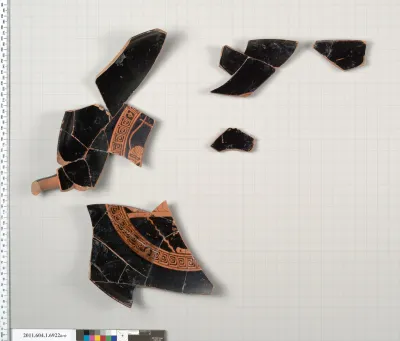 Terracotta fragments of a kylix (drinking cup)