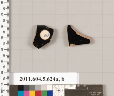 Terracotta rim fragments of kylikes (drinking cups)