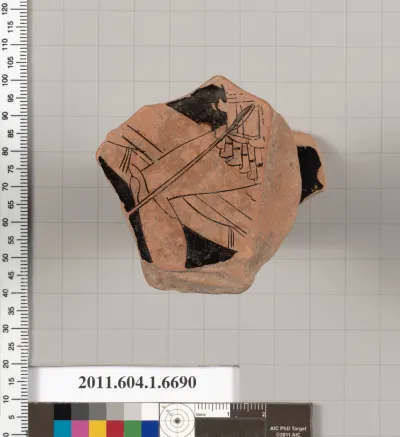 Terracotta fragment of a kylix (drinking cup)