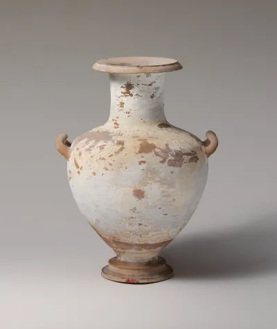 Terracotta Hadra hydria (water jar)