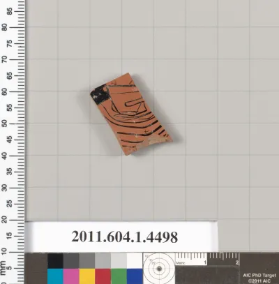 Terracotta fragment of a kylix (drinking cup)