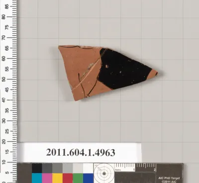 Terracotta fragment of a kylix (drinking cup)