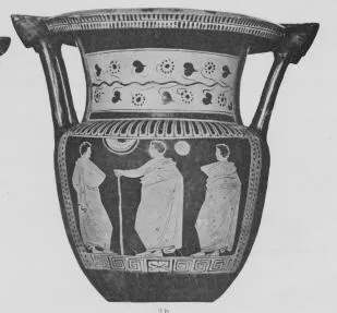 KRATER, COLUMN (SOUTH ITALIAN, APULIAN, RED-FIGURE)