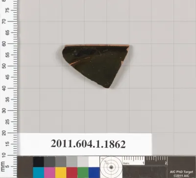 Terracotta rim fragment of a kylix (drinking cup)