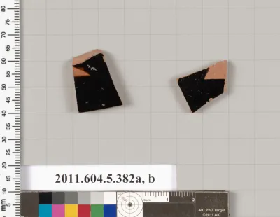 Terracotta fragments of kylikes (drinking cups)