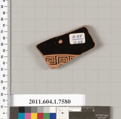 Terracotta fragment of a kylix (drinking cup)