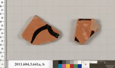 Terracotta fragments of calyx-kraters (bowls for mixing wine and water) or column-kraters (bowls for mixing wine and water)