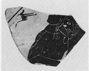 AMPHORA, NECK (?), FRAGMENT (ATHENIAN, BLACK-FIGURE)