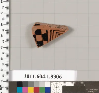 Terracotta fragment of a kylix (drinking cup)