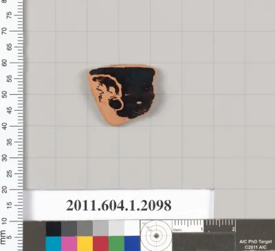 Terracotta rim fragment of a kylix (drinking cup)