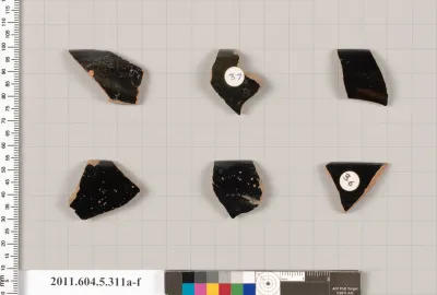 Terracotta rim fragments of kylikes (drinking cups)
