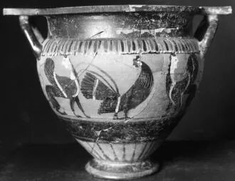 KRATER, COLUMN (ATHENIAN, BLACK-FIGURE)