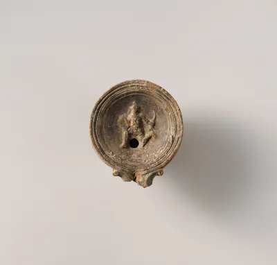Terracotta oil lamp