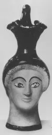 FIGURE VASE, OINOCHOE (ATHENIAN, RED-FIGURE)