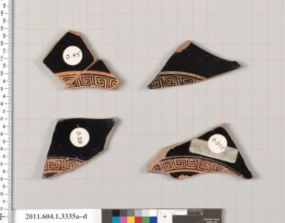 Terracotta fragments of kylikes (drinking cups)
