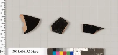 Terracotta fragments of kylikes (drinking cups)