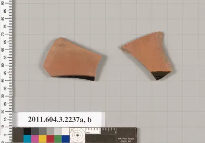 Terracotta fragments of kylikes (drinking cups)