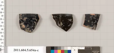 Terracotta rim fragments of kylikes (drinking cups)