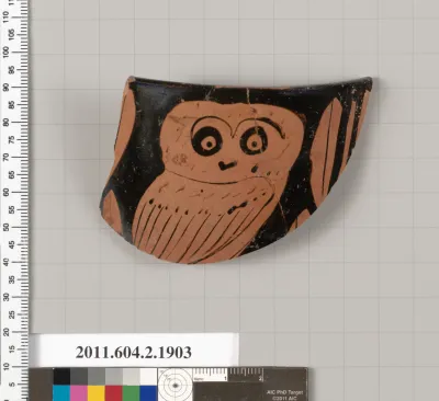 Terracotta fragment of a skyphos (deep drinking cup)