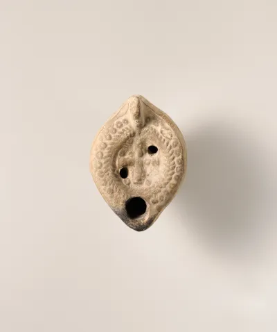 Terracotta oil lamp