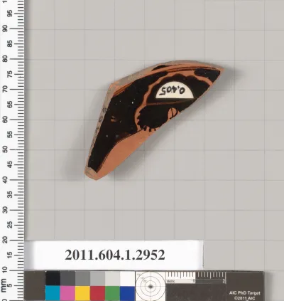 Terracotta fragment of a kylix (drinking cup)