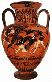AMPHORA, NECK (ATHENIAN, BLACK-FIGURE)