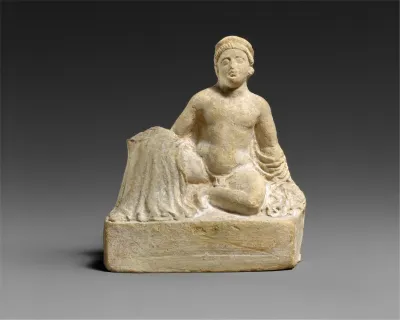 Terracotta statuette of a "temple boy"