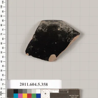 Terracotta rim fragment of a kylix (drinking cup)