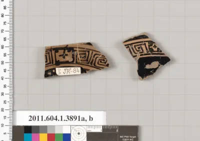 Terracotta fragments of kylikes (drinking cups)