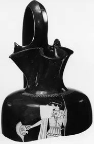 OINOCHOE, FRAGMENT (ATHENIAN, RED-FIGURE)