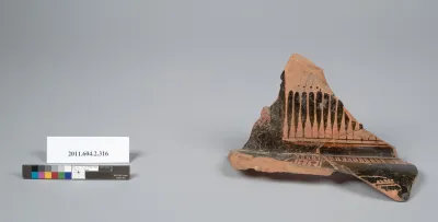 Terracotta fragment of a column-krater (bowl for mixing wine and water)