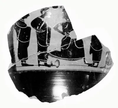 Attic Black-Figure Lekythos Fragment (comprised of 3 Joined Fragments)