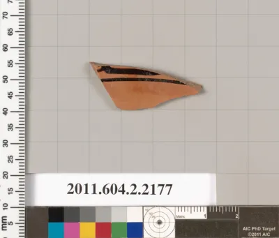 Terracotta fragment of a pot; unglazed on the inside