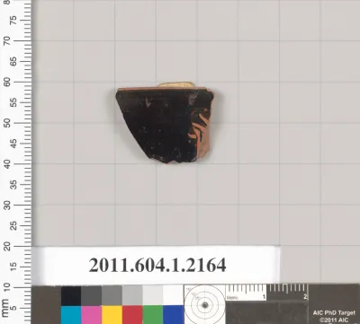 Terracotta rim fragment of a kylix (drinking cup)