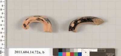 Terracotta fragments of kylikes (drinking cups)?