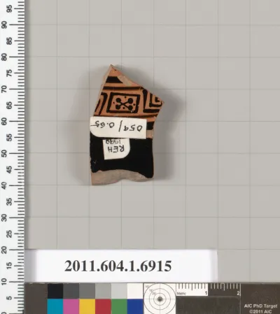 Terracotta fragment of a kylix (drinking cup)