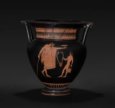 Red-Figure Column Krater (Mixing Vessel): Komos (Revel)
