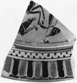 LID, FRAGMENT (ATHENIAN, BLACK-FIGURE)