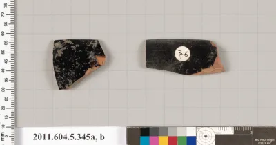 Terracotta rim fragments of kylikes (drinking cups)