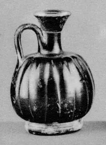 LEKYTHOS,  SQUAT (SOUTH ITALIAN, BLACK GLAZE)